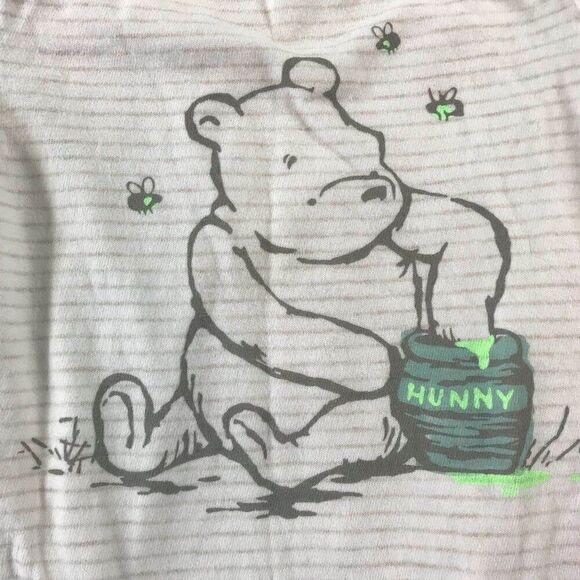 Baby Gap Disney Baby 6-9 months Winnie the Pooh Organic Stripe Footed One-piece - Picture 2 of 11